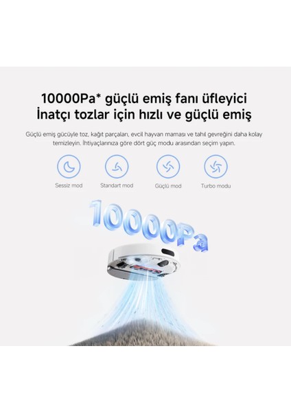 10000PA Emiş Gücüyle Vacuum H40 Akıllı Robot Süpürge + Mop(Yer Silme)-Xiaomi Türkiye Garantili Robot Süpürge fiyatları