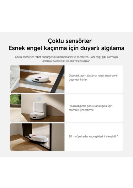 10000PA Emiş Gücüyle Vacuum H40 Akıllı Robot Süpürge + Mop(Yer Silme)-Xiaomi Türkiye Garantili Robot Süpürge