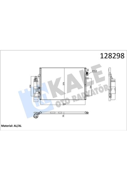 Klima Konderseri Radyatörü Renault Clio Iı 98>05 Clıo Symbol I 01> Kangoo 97> Symbol Iı 08>14 1.2 D7F 1.4 K4J 1.5dci 1.9dti F9Q Kurutucu Ile