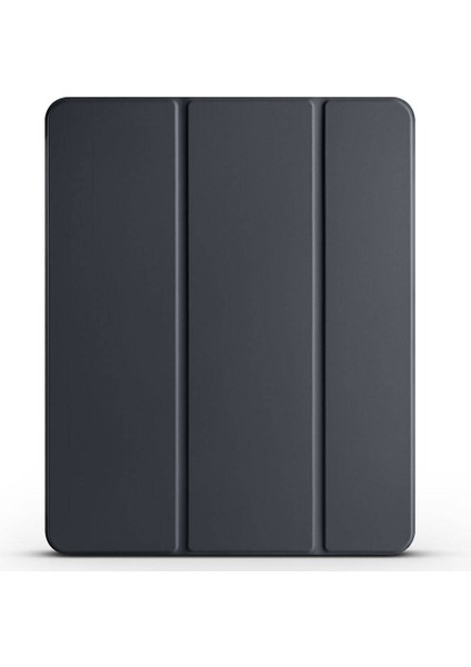 Apple iPad Air 13 2024 Uyumlu Smart Cover Kalem Bölmeli Standlı 1-1 Kılıf Siyah