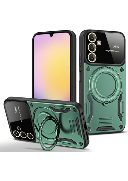 Samsung Galaxy S25 Fe/S24 Fe Kılf Magsafe Stand Özellikli Lens Korumalı Kılıf