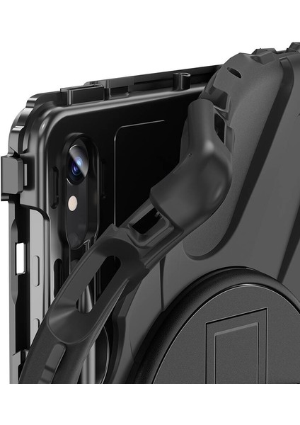 Galaxy Tab S9 Fe Uyumlu Kalem Bölmeli Standlı Defender Sert Kılıf Siyah fırsatları