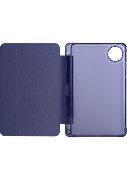 Xiaomi Redmi Pad Se 8.7 Uyumlu Tri Folding Kalem Bölmeli Standlı Kılıf Lacivert fiyatları