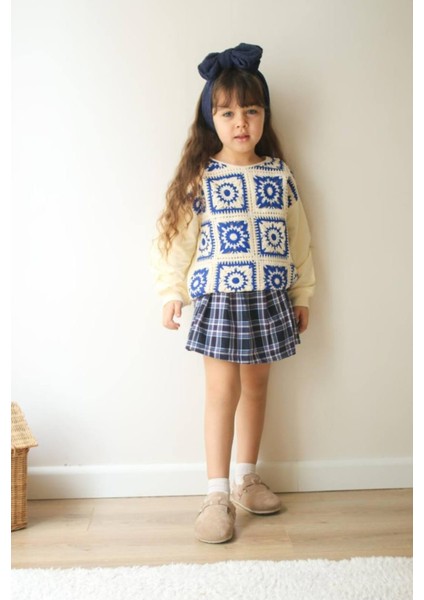 Kız Çocuk Etek ve Triko Takım modelleri