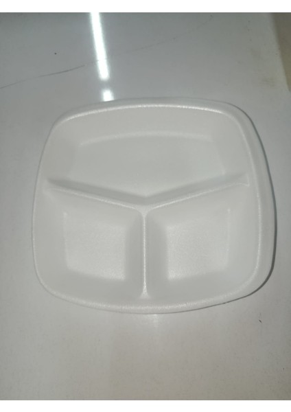 Köpük Tabak 3 Gözlü 25 Ad Beyaz