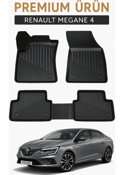 Renault Megane 4 Uyumlu 3D Oto Paspas Premium