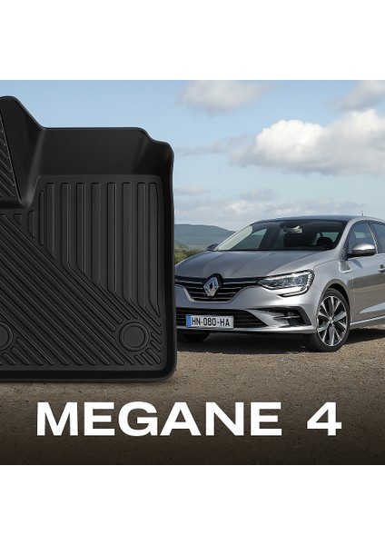 Renault Megane 4 Uyumlu 3D Oto Paspas Premium modelleri