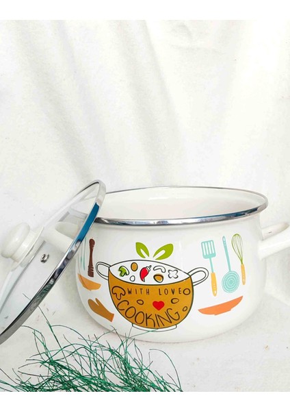 Cooking Emaye Tencere 4 Litre 22 cm Çap Süt Yoğurt Çorba Tenceresi fiyatları