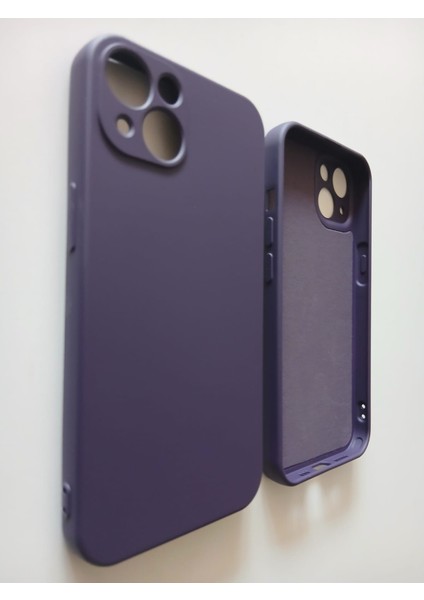 İphone 13 İle Uyumlu LOGOSUZ Kamera Korumalı Lansman Içi Kadife Silikon Kılıf