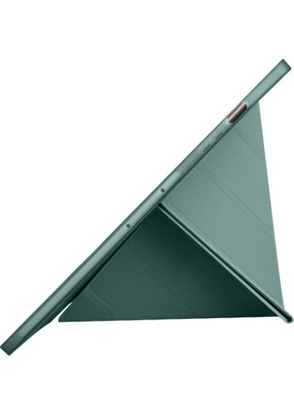Galaxy Tab S10 Plus Uyumlu Tri Folding Kalem Bölmeli Standlı Kılıf Koyu Yeşil indirimleri