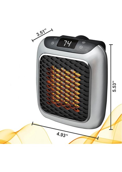 Karavan Için Taşınabilir 220 Volt Fişe Takılan 800 Watt Fanlı Mini Elektrikli Isıtıcı, Kumandalı