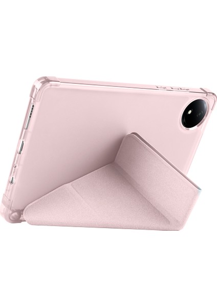 Xiaomi Redmi Pad Se 8.7 Uyumlu Tri Folding Kalem Bölmeli Standlı Kılıf Rose Gold fırsatları