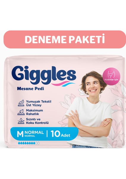 Gıggles Kadın Mesane Pedı Medıum 10'lu (1X10X12)