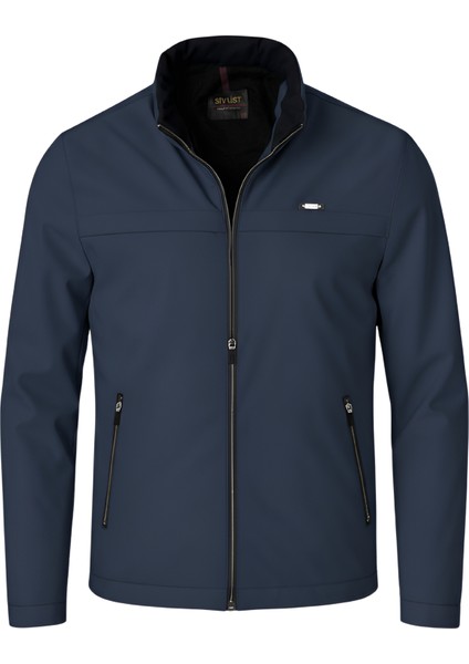 Erkek Lacivert Pamuk Polyester Karışımlı Su Itici Içi Kürklü Kaban – Rüzgar Geçirmez, Hafif ve dayanıklı