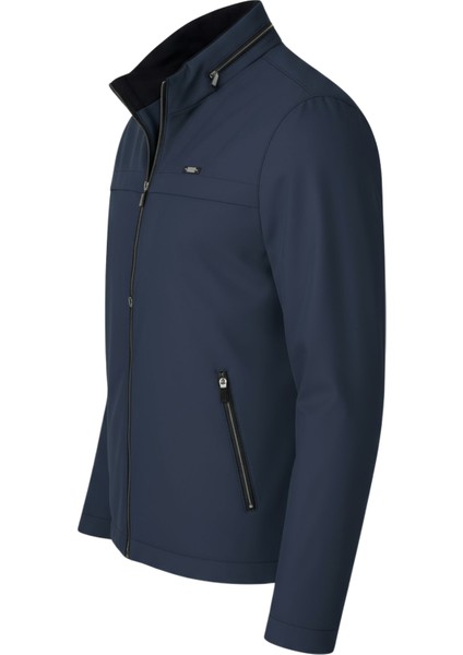 Erkek Lacivert Pamuk Polyester Karışımlı Su Itici Içi Kürklü Kaban – Rüzgar Geçirmez, Hafif ve dayanıklı fiyatları