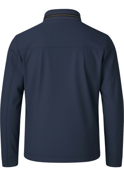 Erkek Lacivert Pamuk Polyester Karışımlı Su Itici Içi Kürklü Kaban – Rüzgar Geçirmez, Hafif ve dayanıklı indirimleri