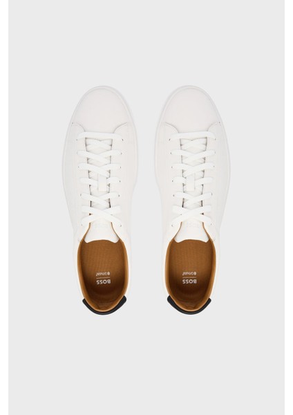 Logolu Deri Sneaker Ayakkabı Erkek Ayakkabı 50552853 102 fırsatları