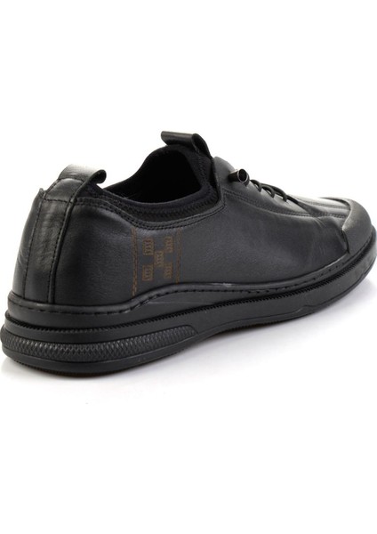 Siyah Hakiki Deri Erkek Sneaker E01084240843 modelleri