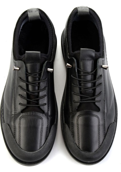 Siyah Hakiki Deri Erkek Sneaker E01084240843 fırsatları