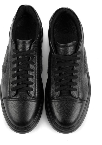 Siyah Hakiki Deri Erkek Sneaker E01600121640 fırsatları