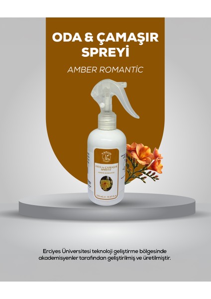 Amber Romantic Oda ve Çamaşır Spreyi – Sıcak, Romantik ve Etkileyici Bir Dokunuş 250ML