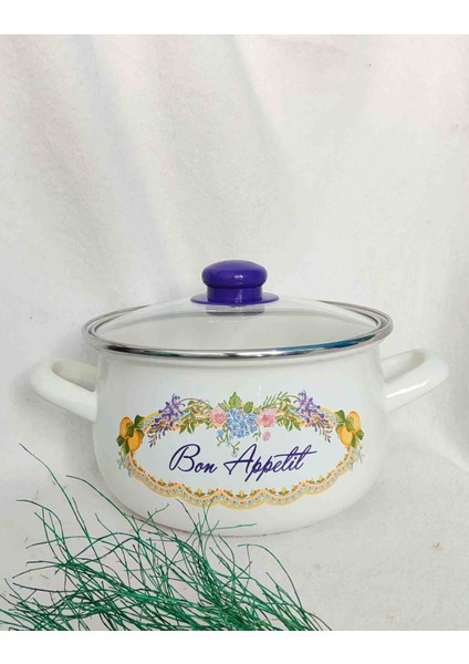 Belly Çiçek Emaye Tencere 2750 ml 20 cm Çap Süt Yoğurt Çorba Tenceresi modelleri