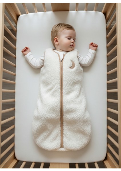 Kışlık Bebek Uyku Tulumu %100 Pamuk Penye Astarlı Peluş Bebek Uyku Tulum Yenidoğan 0-6 Ay fiyatları
