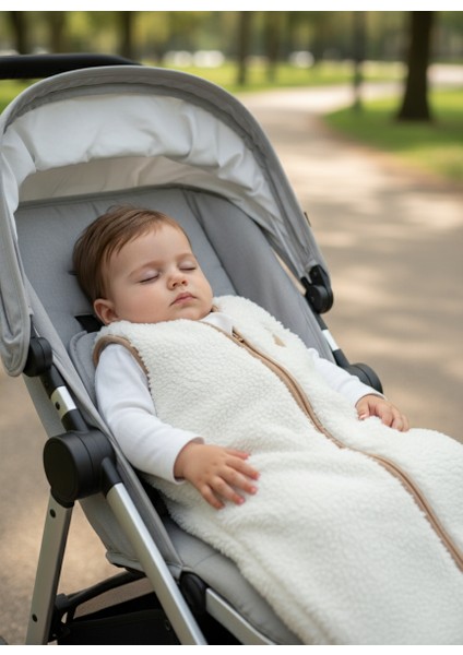 Kışlık Bebek Uyku Tulumu %100 Pamuk Penye Astarlı Peluş Bebek Uyku Tulum Yenidoğan 0-6 Ay fırsatları