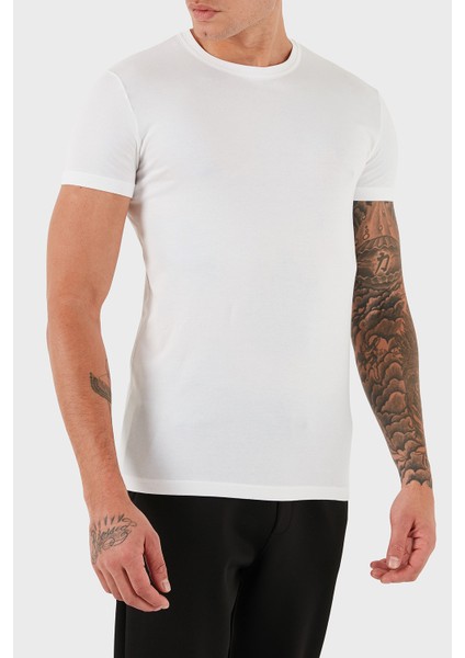 Pamuklu Slim Fit Bisiklet Yaka T Shirt Erkek T Shirt DCM380020 02 modelleri