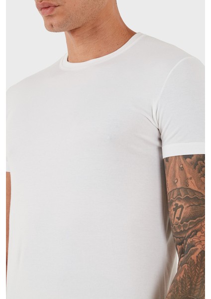Pamuklu Slim Fit Bisiklet Yaka T Shirt Erkek T Shirt DCM380020 02 indirimleri