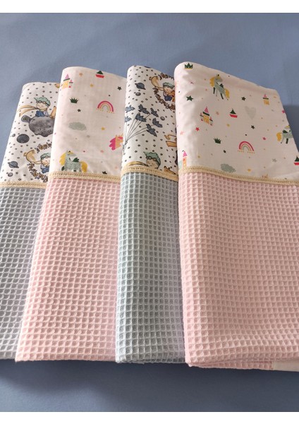 %100 Pamuk Bebek Çocuk Pikesi & Yastık Kılıfı Seti, Küçük Prens/unicorn Desenli indirimleri