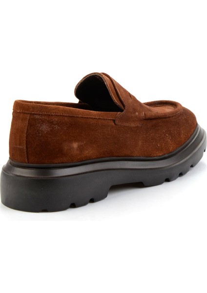 Taba Hakiki Deri Erkek Loafer Ayakkabı E01310113202 modelleri