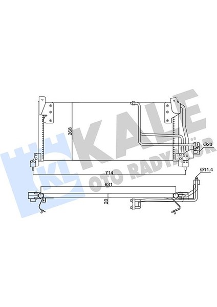 Klima Radyatörü Kondansatörü Opel Combob-Corsa B-Tıgra 1.2 1.4 1.7d 93-01 97-02 Kurutucusuz B Razıng Al-Al 631X368X20 1850032-52484309-90486844-90508124 388800