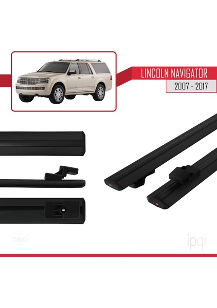 Lincoln Navigator 2007-2017 Arası ile Uyumlu Basıc Model Ara Atkı Tavan Barı Siyah 2 Adet modelleri