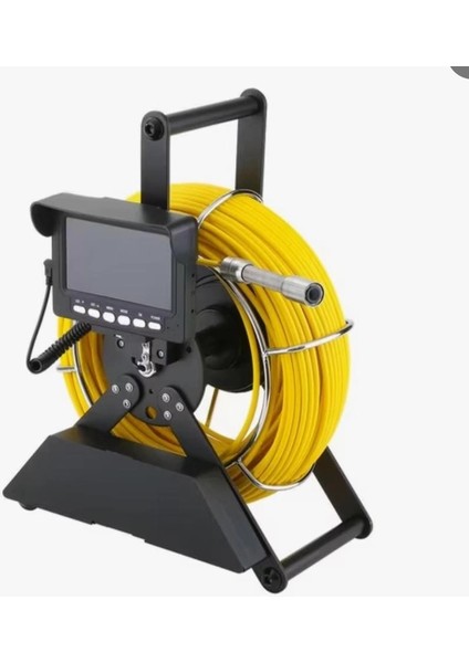 Profosyonel Ekranlı Kameralı 30 Metre Fiber Kablo Yılan Endoskop Kameralı Hafıza Kart Girişli Kuyu, Sondaj, Kanalizyasyon Kamerası 8 mm 4.3 Inc - Lisinya fırsatları
