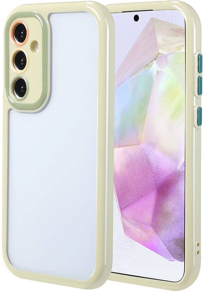 Galaxy A35 Kılıf Kamera Korumalı Renkli Kenar ve Çerçeve Tasarımlı Vitamin Kapak fiyatları