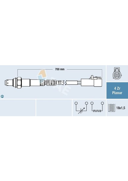 Oksıjen Sensoru Ford C Max Iı Dxa/cb7.dxa / Ceu :1.6 Tı 10 Focus Iıı: 1.6 Tı 11 Mondeo Iv Ba7