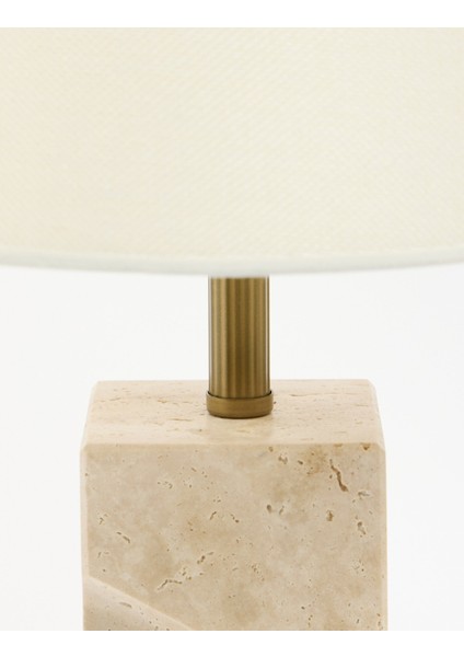 Valen Kumaş Şapkalı Traverten Abajur fırsatları