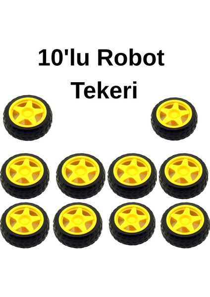 Robot Tekerlek Arduino Uyumlu Plastik Teker Smart Car