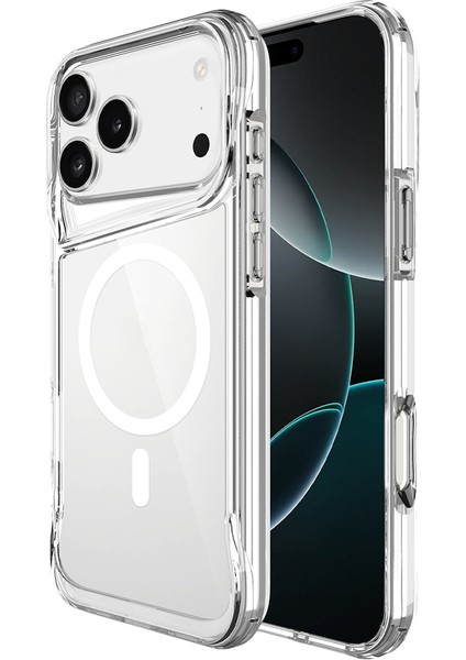 Apple iPhone 17 Pro Magsafe Özellikli Antishock Köşe Korumalı Şeffaf Shockproof Şeffaf Kapak