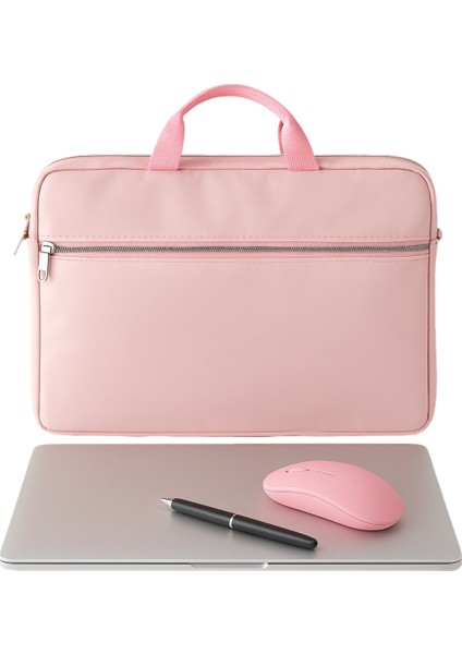 Notebook Laptop Macbook Evrak Çantası 13"-13.3"-14"-15.6" Inç - 400 Pembe