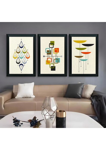 Duvar, Ev ve Ofis Dekorasyonu için 40×60 cm 3’lü Modern Art Tablo Seti