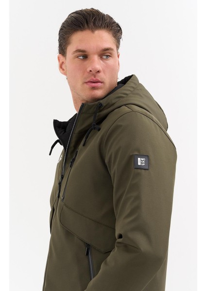 Erkek Yeşil Outdoor Su Itici Kapüşonlu Kaban – Rüzgar Geçirmez, Hafif ve dayanıklı fırsatları