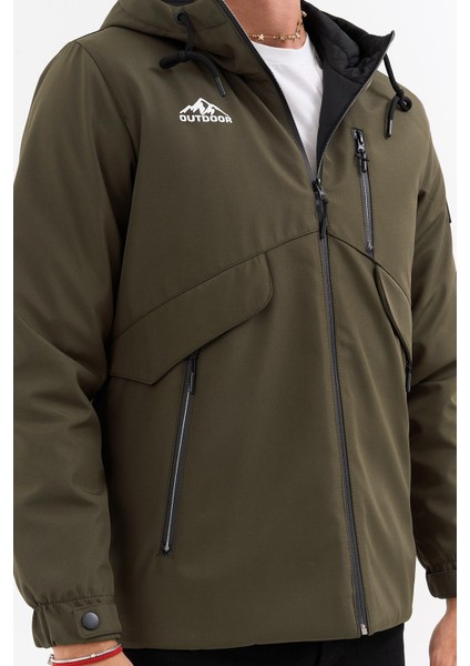 Erkek Yeşil Outdoor Su Itici Kapüşonlu Kaban – Rüzgar Geçirmez, Hafif ve dayanıklı indirimleri