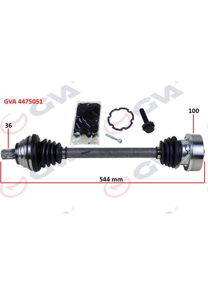 Komple Aks Sol Golf 5/6-A3-Leon-Octavıa 1.6 102 Hp Man. 544MM