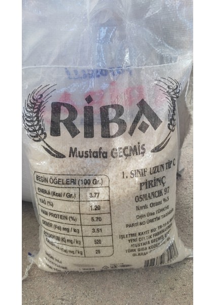 Osmancık Pirinç Yerli Yeni Mahsul Riba 5 x 2 kg modelleri