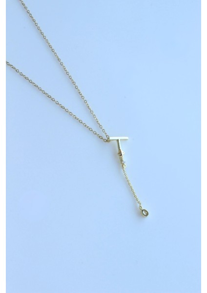 Uzak Şehir T Harfli Çelik Alya Kolye Kararmaz Renk Atmaz