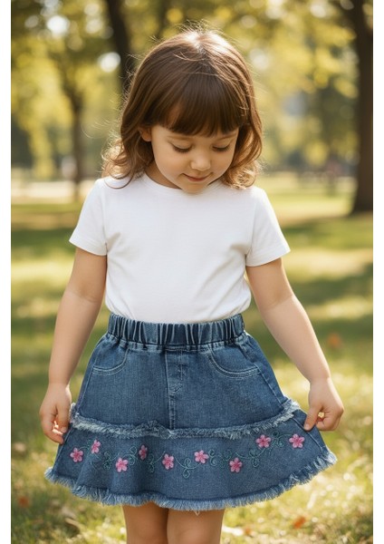 Kot Etek Çocuk Denim Etek