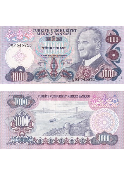 6. Emisyon 2. Tertip 1000 Lira - Çil