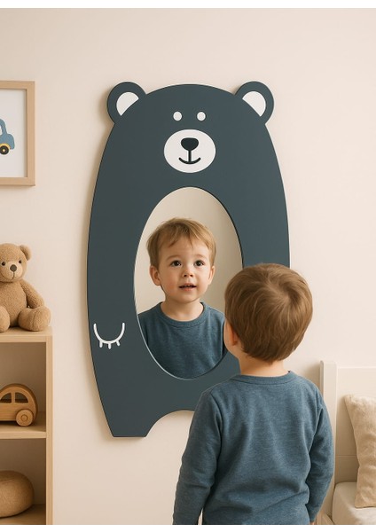 Çocuk Odası Ayıcık Figürlü Boy Aynası